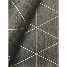 Kép 3/5 - York Geometrikus modern fekete vlies tapéta Ridge Midnight 52 cm X 10 m