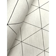 Kép 3/5 - York Geometrikus modern fekete-fehér vlies tapéta Ridge White/Black 52 cm X 10 m