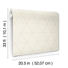 Kép 4/5 - York Geometrikus modern bézs vlies tapéta Ridge Whitewash 52 cm X 10 m