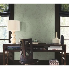 Kép 3/6 - York Zöld bambuszos vlies tapéta Allerton Bamboo Sage 68,58 cm X 8,22 m