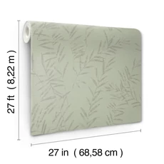 Kép 4/6 - York Zöld bambuszos vlies tapéta Allerton Bamboo Sage 68,58 cm X 8,22 m