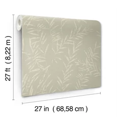Kép 4/6 - York Zöldes barna bambuszos vlies tapéta Allerton Bamboo Taupe 68,58 cm X 8,22 m