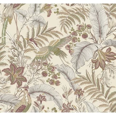 Kép 1/5 - York Virágos zöld-bézs vlies tapéta darumadarakkal Heronwood Mulberry 68,58 cm X 8,22 m