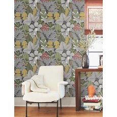 Kép 2/5 - York Egzotikus színes vlies tapéta jaguárral Namiri Black 68,58 cm X 8,22 m