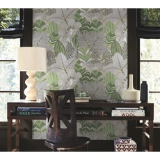 Kép 3/5 - York Egzotikus zöld vlies tapéta jaguárral Namiri Green 68,58 cm X 8,22 m