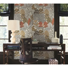 Kép 3/5 - York Egzotikus barna-piros vlies tapéta jaguárral Namiri Ochre 68,58 cm X 8,22 m