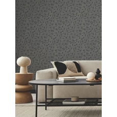 Kép 2/6 - York Fekete modern vlies tapéta kígyózó mintával Ophidia Black 68,58 cm X 8,22 m