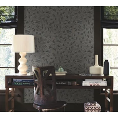 Kép 3/6 - York Fekete modern vlies tapéta kígyózó mintával Ophidia Black 68,58 cm X 8,22 m