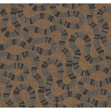Kép 1/6 - York Barna modern vlies tapéta kígyózó mintával Ophidia Brown 68,58 cm X 8,22 m