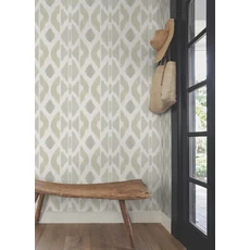Kép 2/5 - York Ikat mintás bézs vlies tapéta Patan Beige 68,58 cm X 8,22 m