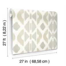 Kép 4/5 - York Ikat mintás bézs vlies tapéta Patan Beige 68,58 cm X 8,22 m