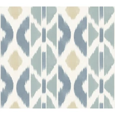 Kép 1/5 - York Ikat mintás kék vlies tapéta Patan Denim 68,58 cm X 8,22 m