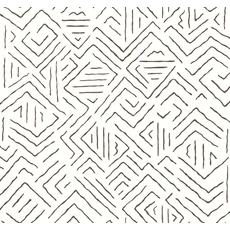 Kép 1/6 - York Geometriai mintás fekete-fehér vlies tapéta Sirih Black 68,58 cm  X 8,22 m