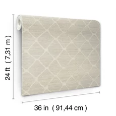 Kép 4/7 - York Geometriai mintás szizál bézs tapéta Tonga Putty 91,44 cm X 7,31 m