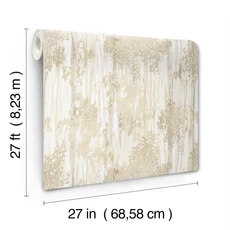 Kép 5/7 - York Akvarelles erdei fákat ábrázoló bézs vlies tapéta Aspen Grove Sand 68,58 cm X 8,22 m