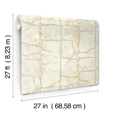 Kép 5/7 - York Kőhatású arany vlies tapéta Mojave Gold 68,58 cm X 8,22 m
