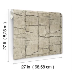 Kép 5/7 - York Kőhatású barna vlies tapéta Mojave Taupe 68,58 cm X 8,22 m