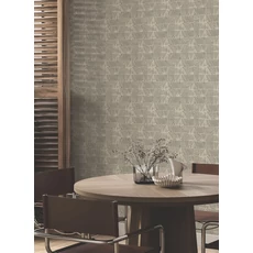 Kép 2/7 - York Faerezetes modern barna-fekete vlies tapéta Woodcut Black-Linen 68,58 cm X 8,22 m