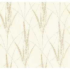 Kép 1/7 - York Kalász mintás drapp vlies tapéta arany részletekkel Graceful Willow Cotton 68,58 cm X 8,22 m