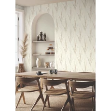 Kép 2/7 - York Kalász mintás drapp vlies tapéta arany részletekkel Graceful Willow Cotton 68,58 cm X 8,22 m