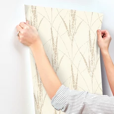 Kép 6/7 - York Kalász mintás drapp vlies tapéta arany részletekkel Graceful Willow Cotton 68,58 cm X 8,22 m