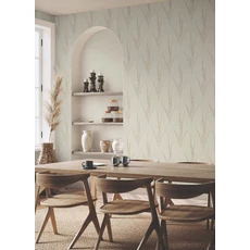 Kép 2/7 - York Kalász mintás szürke vlies tapéta arany részletekkel Graceful Willow Stone 68,58 cm X 8,22 m