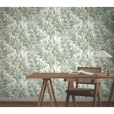 Kép 3/7 - York Pálmaleveles modern zöld vies tapéta Swaying Palms Olive-Aegean 68,58 cm X 8,22 m