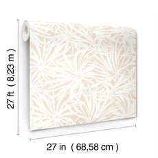 Kép 5/7 - York Modern virágmintás rózsaszín vlies tapéta Floral Canopy Blush 68,58 cm X 8,22 m