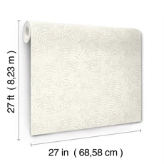 Kép 5/7 - York Hullám mintás fehér-bézs vlies tapéta Ocean Jasper White 68,58 cm X 8,22 m