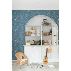 Kép 2/4 - York Csillagos sötétkék vlies gyerek tapéta Stjärnhimmel Dark Blue 53 cm X 10 m