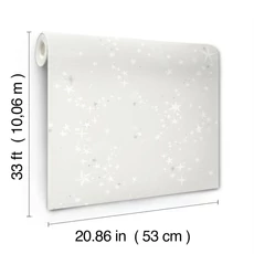 Kép 3/4 - York Csillagos szürke vlies gyerek tapéta Stjärnhimmel Grey 53 cm X 10 m