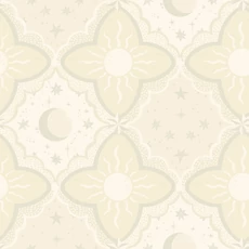 Kép 1/4 - York Nap és csillagok bézs vlies tapéta Sol & Måne Beige 53 cm X 10 m