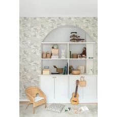 Kép 2/4 - York Tengeri állatok szürke-sárga vlies gyerek tapéta Havet Grey 53 cm X 10 m