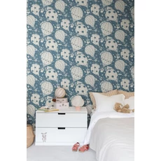 Kép 2/4 - York Hőlégballonos sötétkék vlies gyerek tapéta Ballongerna Dark Blue 53 cm X 10 m