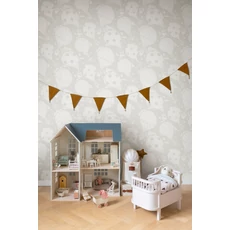 Kép 2/4 - York Hőlégballonos szürke vlies gyerek tapéta Ballongerna Grey 53 cm X 10 m