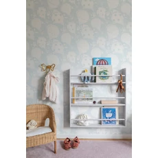 Kép 2/4 - York Hőlégballonos világoskék vlies gyerek tapéta Ballongerna Light Blue 53 cm X 10 m