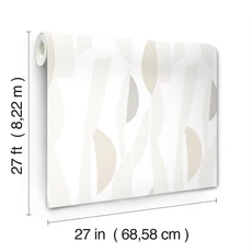 Kép 4/7 - York Geometriai mintás pasztell bézs vlies tapéta Balance Gesso 68,58 cm X 8,22 m