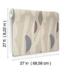 Kép 4/7 - York Geometriai mintás barna vlies tapéta Balance Jewel 68,58 cm X 8,22 m