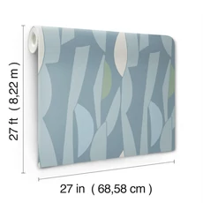 Kép 4/7 - York Geometriai mintás kék vlies tapéta Balance Mineral 68,58 cm X 8,22 m