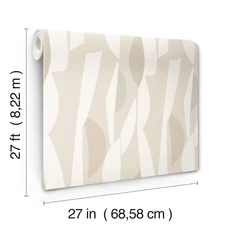 Kép 4/7 - York Geometriai mintás bézs vlies tapéta Balance Nude 68,58 cm X 8,22 m