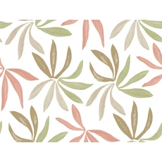 Kép 1/7 - York Modern levélmintás zöld-korall vlies tapéta Little Garden Leaf & Coral 68,58 cm X 8,22 m