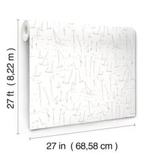 Kép 4/7 - York Vitorlásokat ábrázoló modern arany vlies tapéta Vermillion Coast Gold 68,58 cm X 8,22 m