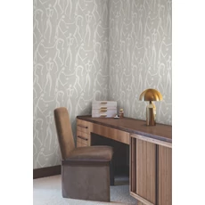 Kép 2/7 - York Táncoló alakok szürke vlies tapéta Joyful Dancers Lichen Grey 52 cm X 10 m