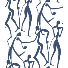 Kép 1/7 - York Táncoló alakok kék vlies tapéta Joyful Dancers Ultramarine 52 cm X 10 m