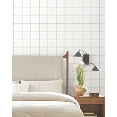Kép 3/7 - York Zöld kockás vlies tapéta La Vitre Plaid Leaf 68,58 cm X 8,22 m