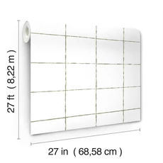 Kép 4/7 - York Zöld kockás vlies tapéta La Vitre Plaid Leaf 68,58 cm X 8,22 m