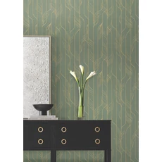 Kép 3/8 - York Zöld-arany glamúr vlies tapéta Elemental Thread Green & Gold 68,58 cm X 8,22 m