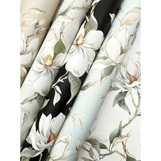 Kép 5/8 - York Magnóliás fehér-zöld vlies tapéta Garden Jewels White 68,58 cm X 8,22 m