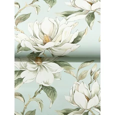 Kép 4/8 - York Magnóliás világoskék vlies tapéta Garden Jewels Spa 68,58 cm X 8,22 m