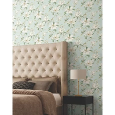 Kép 2/8 - York Magnóliás világoskék vlies tapéta Garden Jewels Spa 68,58 cm X 8,22 m